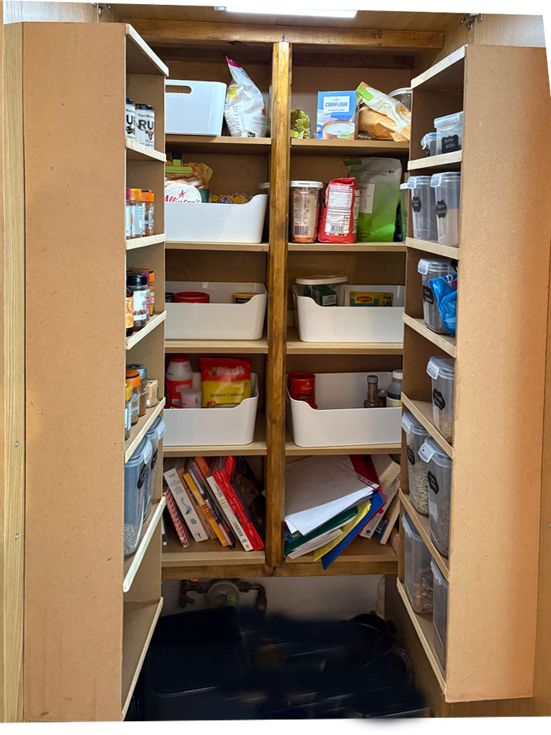 larder-cupboard Photo of open larder cupboard